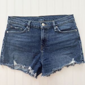 Hudson Jeans Dark Blue Frayed Hem Shorts